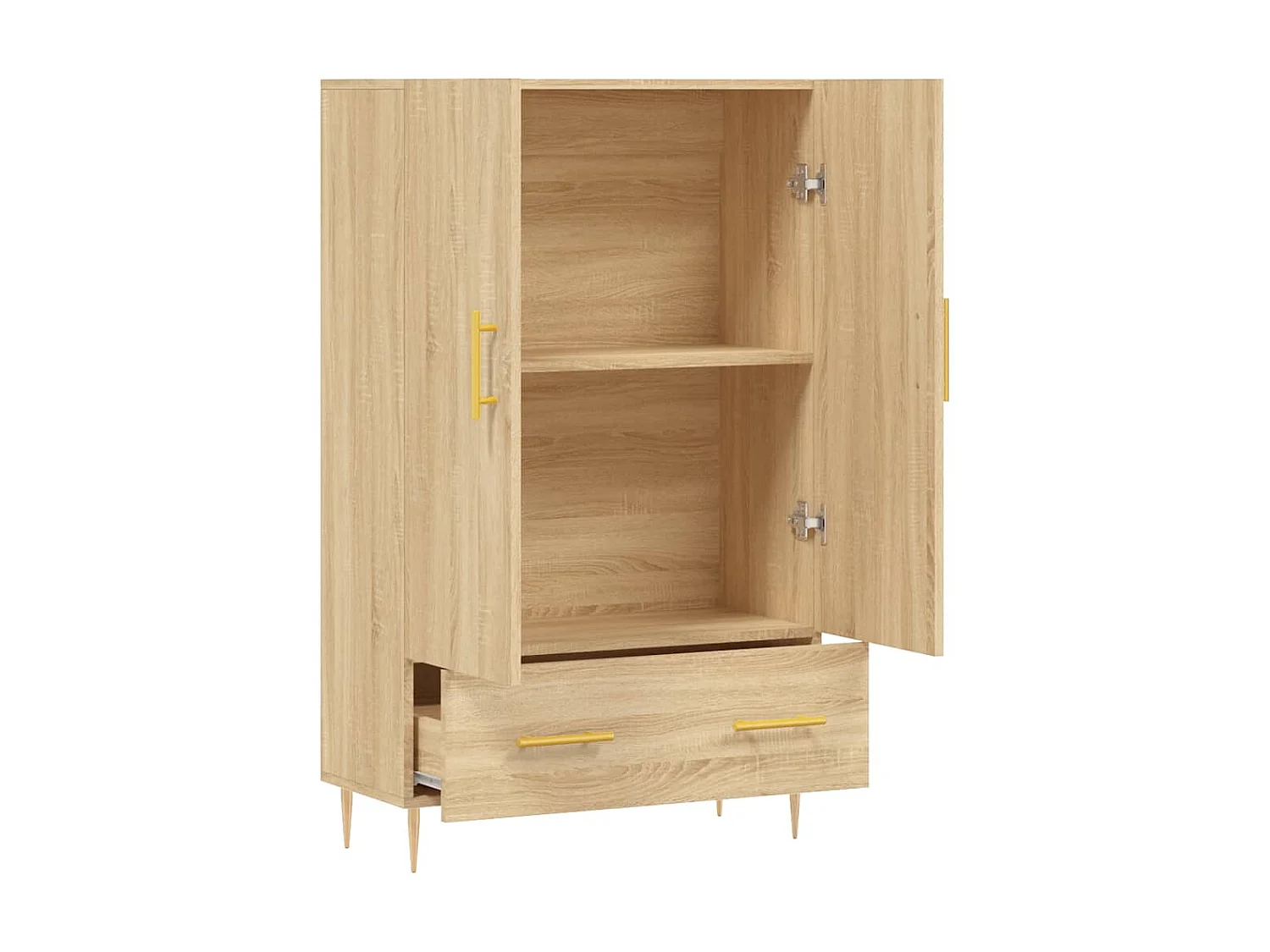 Aparador alto roble Sonoma 69,5x31x115 cm madera contrachapada