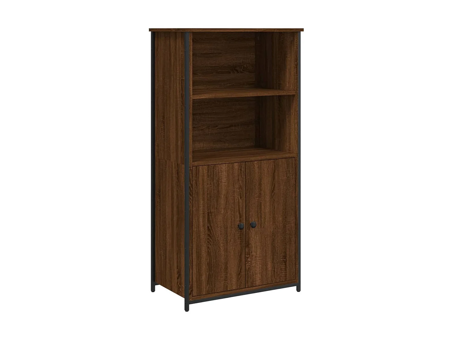 Credenza alta in rovere marrone 62x36x121,5 cm in multistrato