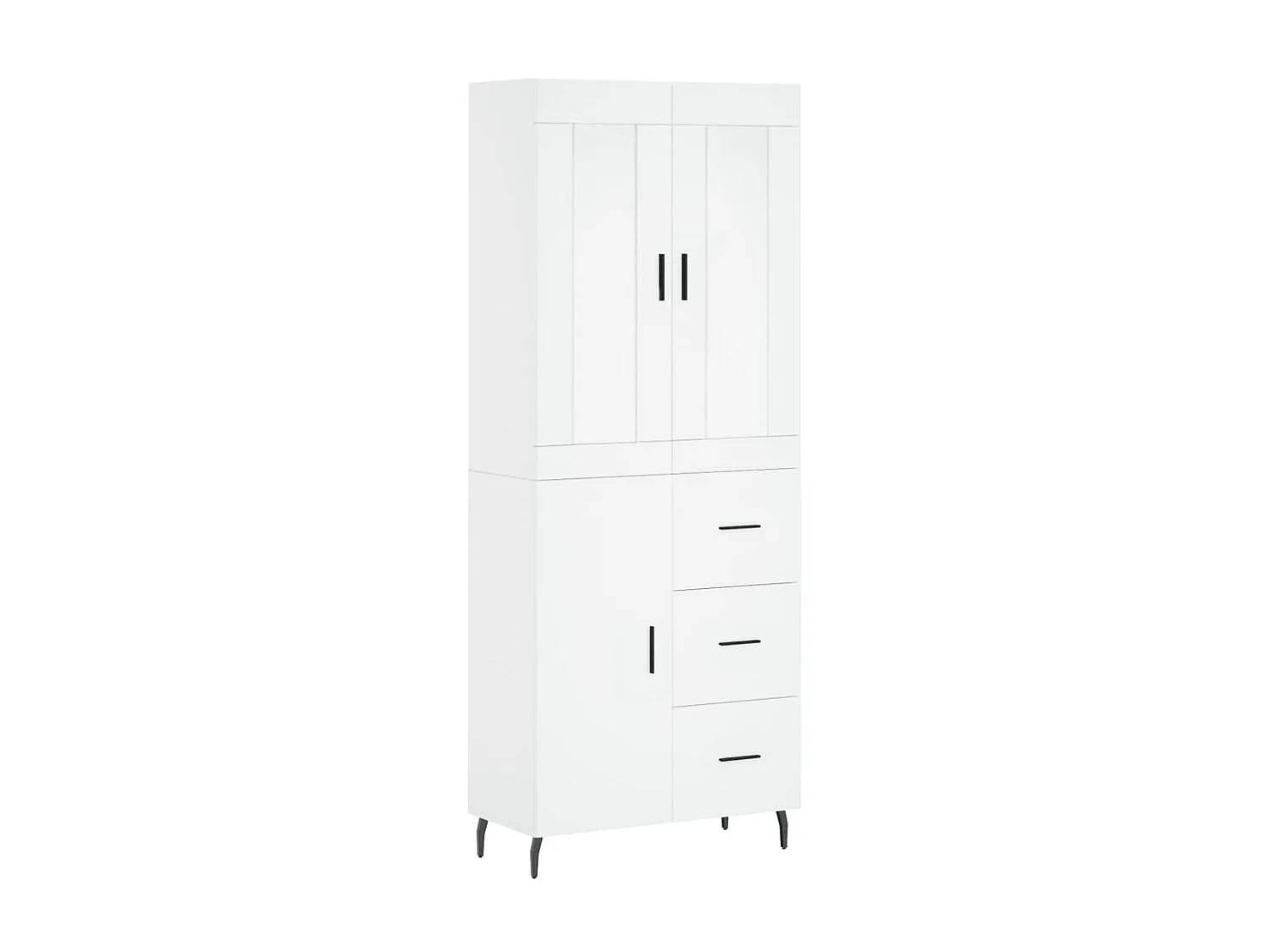 Credenza alta Bianca 69,5x34x180 cm MDF