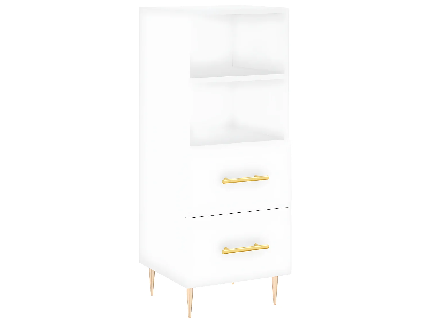 Hohes Sideboard Weiß 34,5x34x180 cm Holzwerkstoff