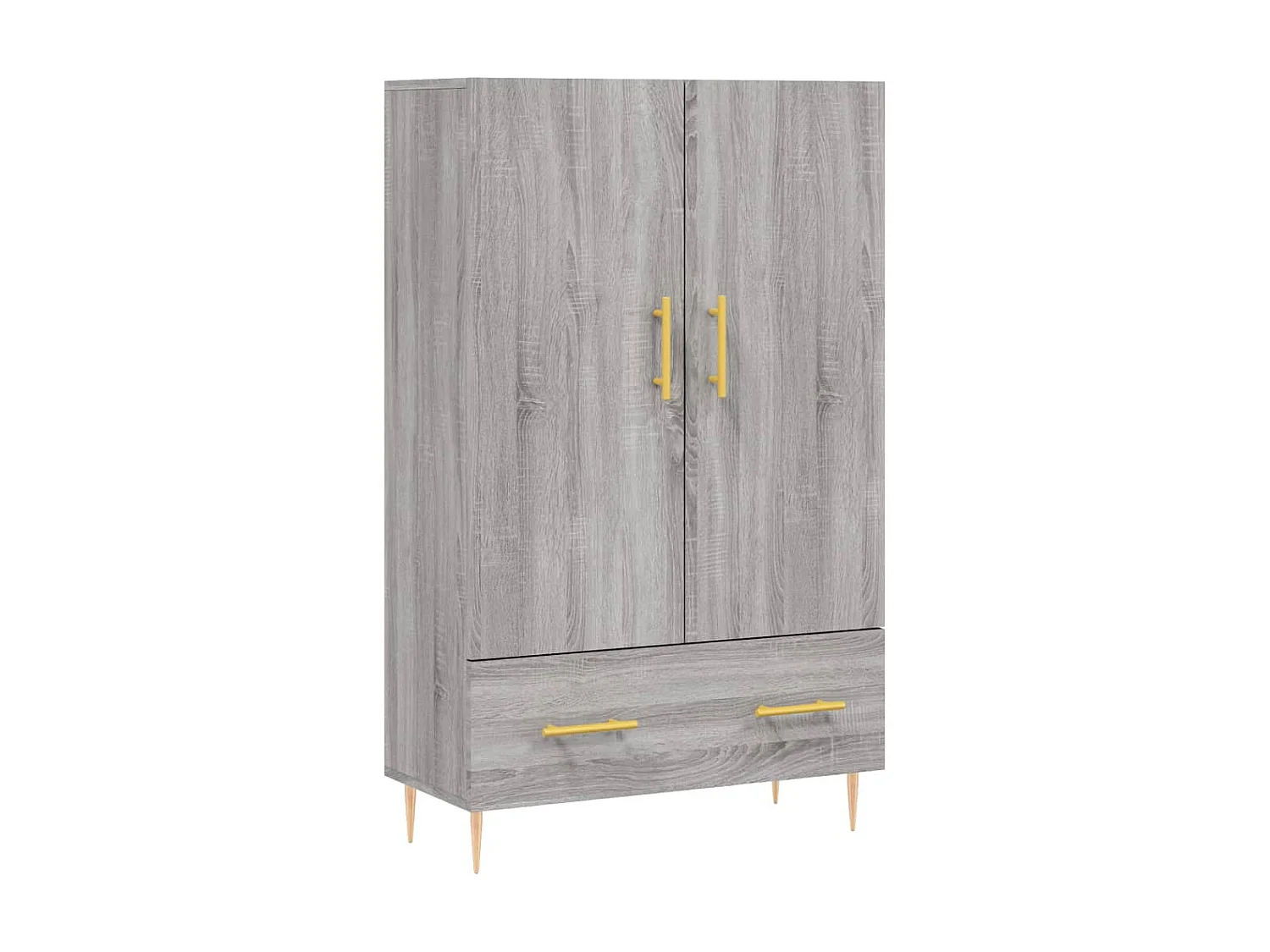 Sonoma hohes Sideboard grau 69,5 x 31 x 115 cm, Holzwerkstoff