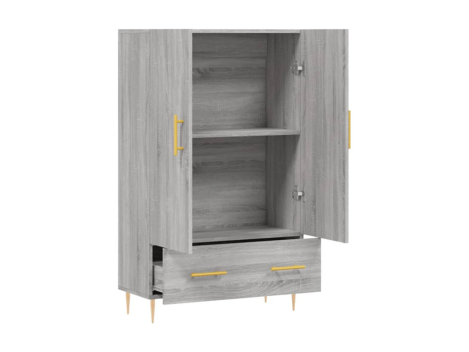 Sonoma hohes Sideboard grau 69,5 x 31 x 115 cm, Holzwerkstoff