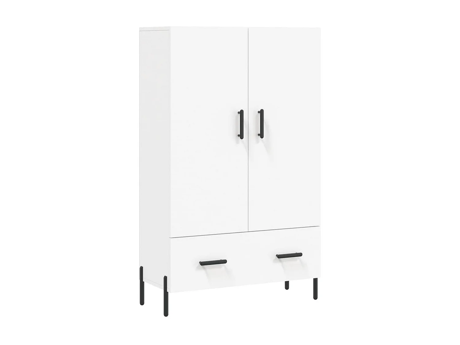 Weißes hohes Sideboard 69,5 x 31 x 115 cm, Holzwerkstoff