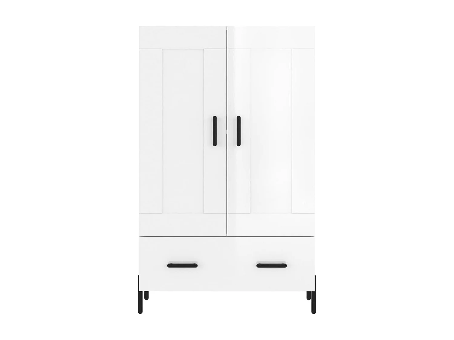 Credenza bianca lucida 69,5x31x115 cm in MDF