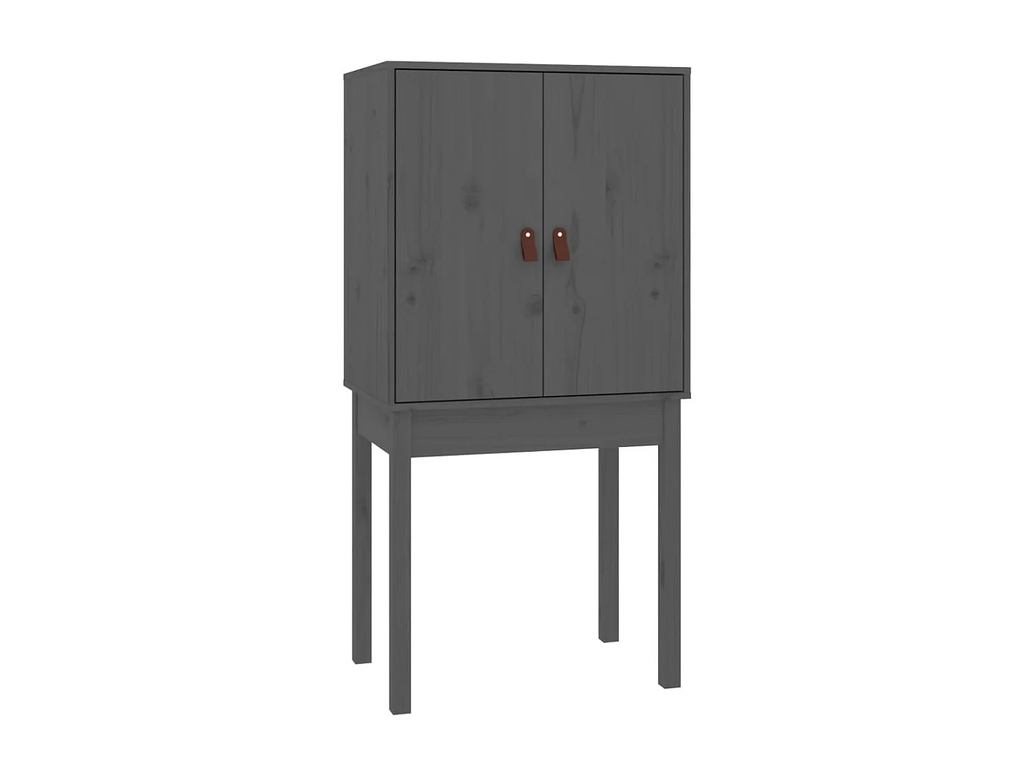 Buffet haut Gris 60x40x120 cm Bois massif de pin