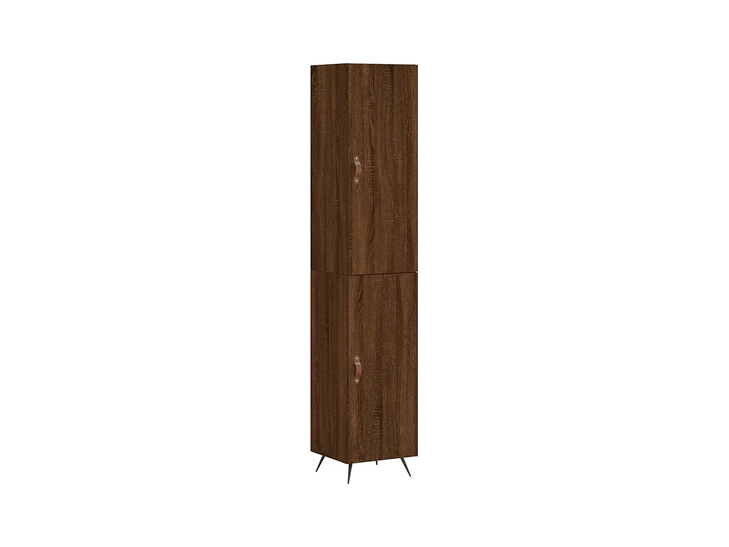 Buffet haut Chêne marron 34,5x34x180 cm Bois d'ingénierie