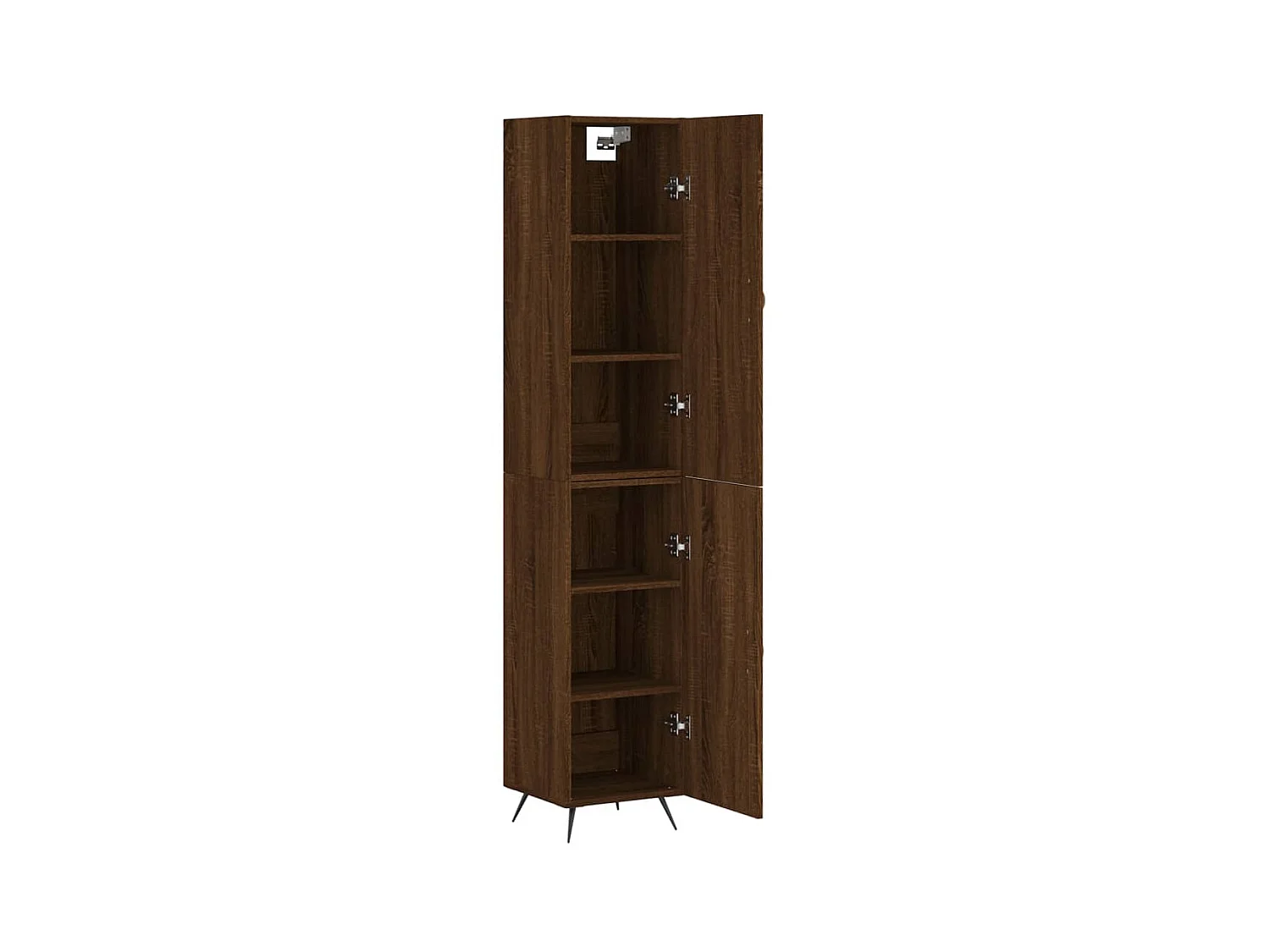 Buffet haut Chêne marron 34,5x34x180 cm Bois d'ingénierie