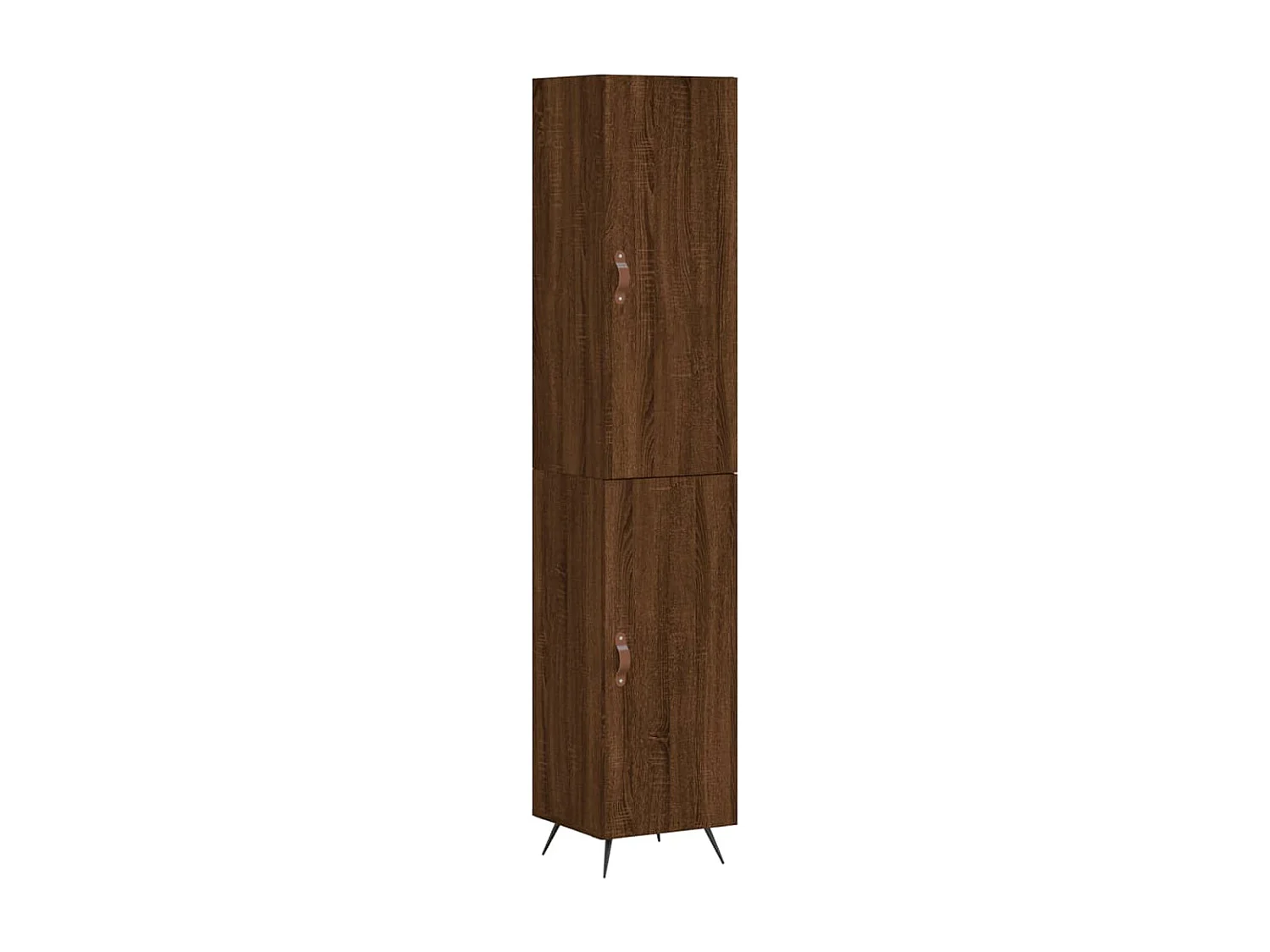 Buffet haut Chêne marron 34,5x34x180 cm Bois d'ingénierie