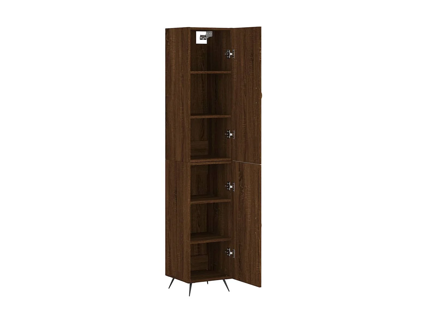 Buffet haut Chêne marron 34,5x34x180 cm Bois d'ingénierie
