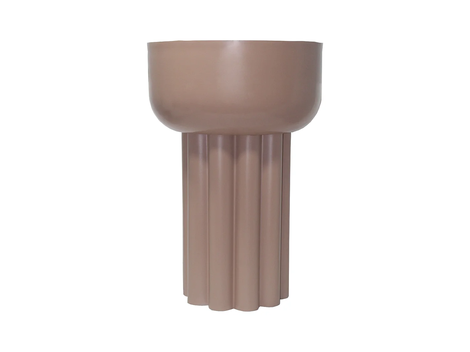 Mesa auxiliar de metal - Beige - NILARA