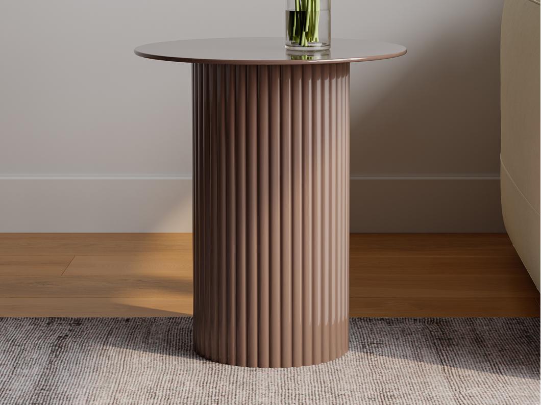 Mesa de apoio em metal bege - SUADA