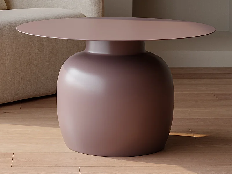 Salontafel van metaal - Taupe - NALITA