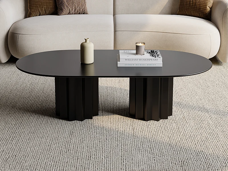 Table basse en métal - Noir - ZABANIA