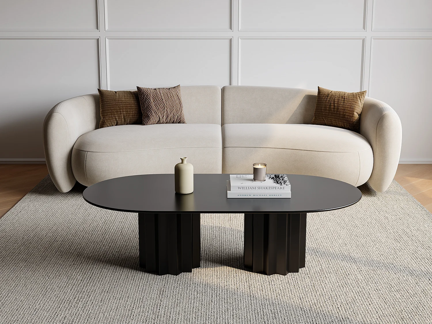 Table basse en métal - Noir - ZABANIA