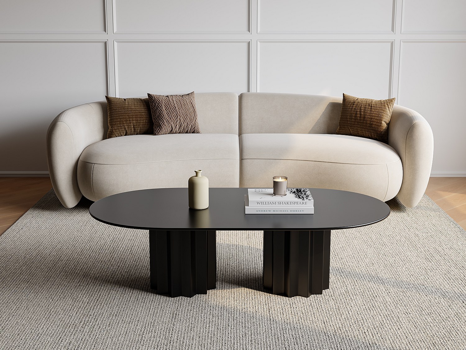 Vente-unique Couchtisch - Metall - Schwarz - Zabania