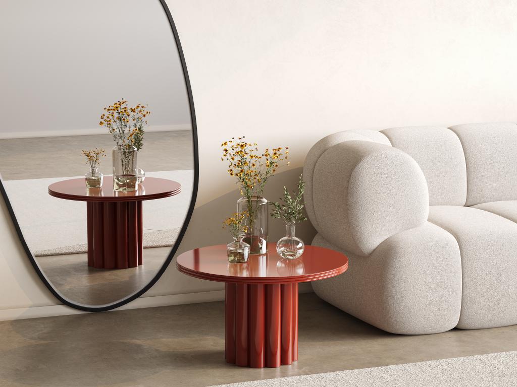 Beistelltisch - Metall - Terracotta - SEMALIA günstig online kaufen