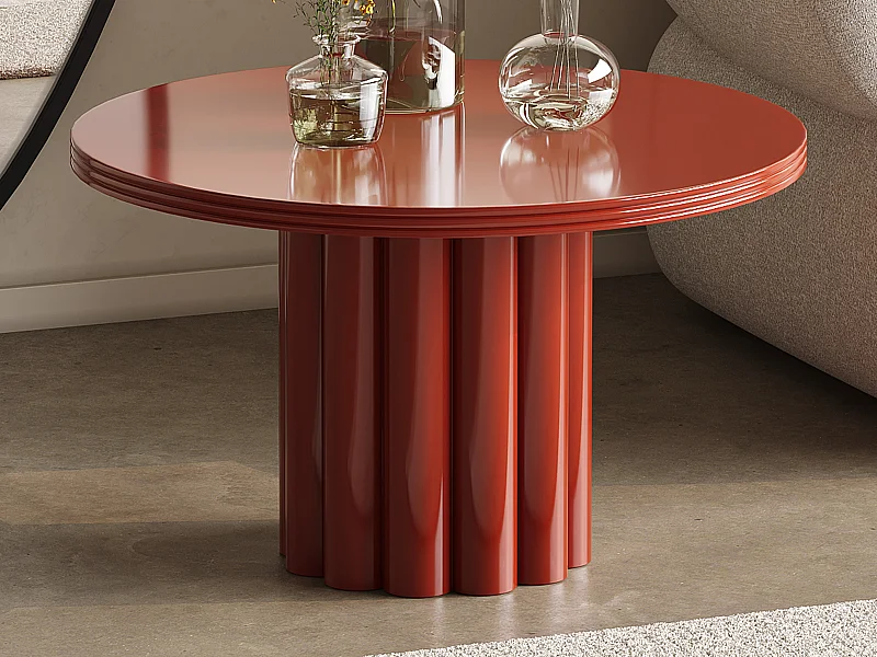 Beistelltisch - Metall - Terracotta - SEMALIA