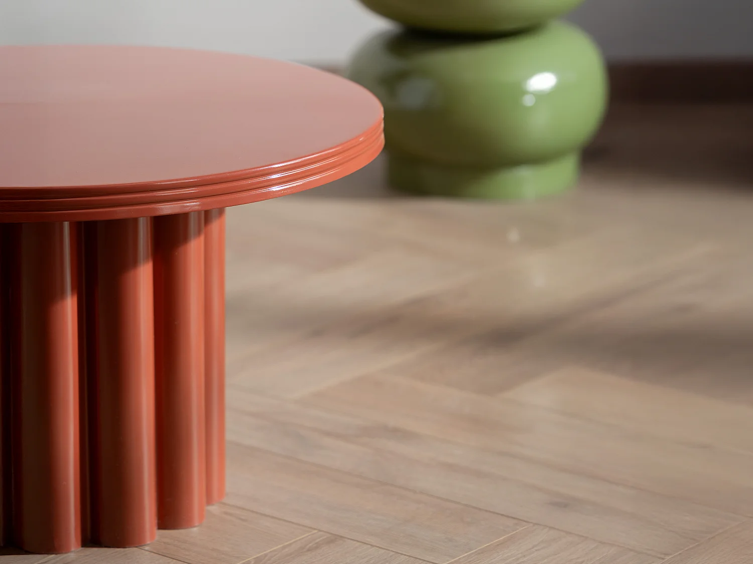 Beistelltisch - Metall - Terracotta - SEMALIA