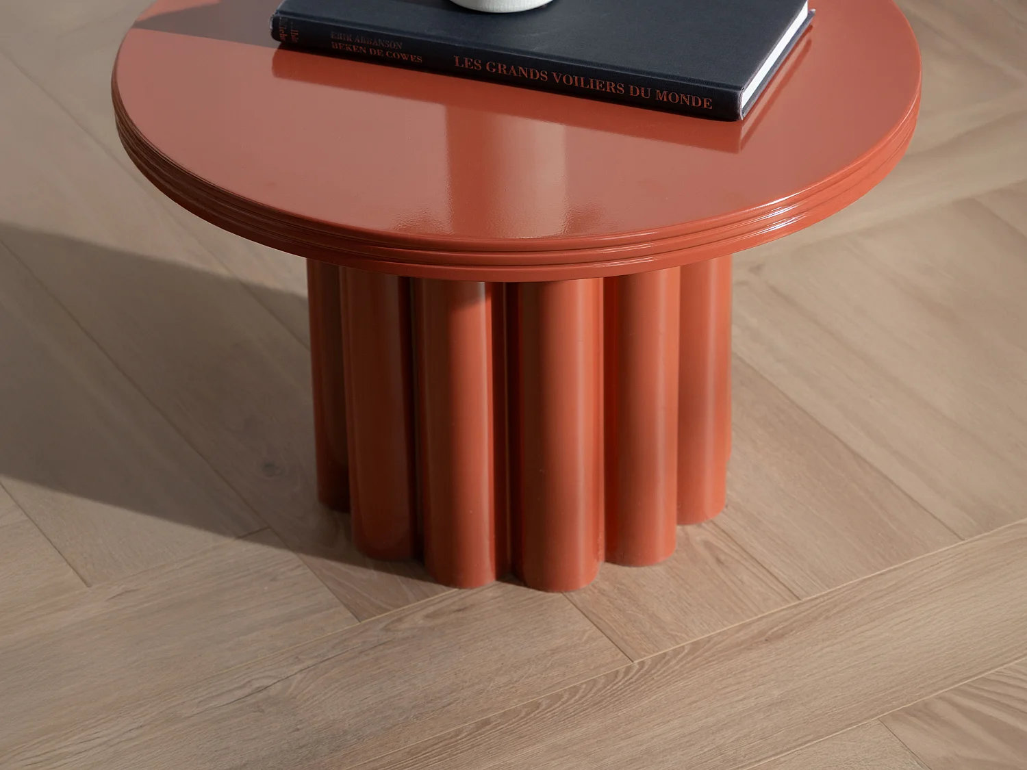 Beistelltisch - Metall - Terracotta - SEMALIA