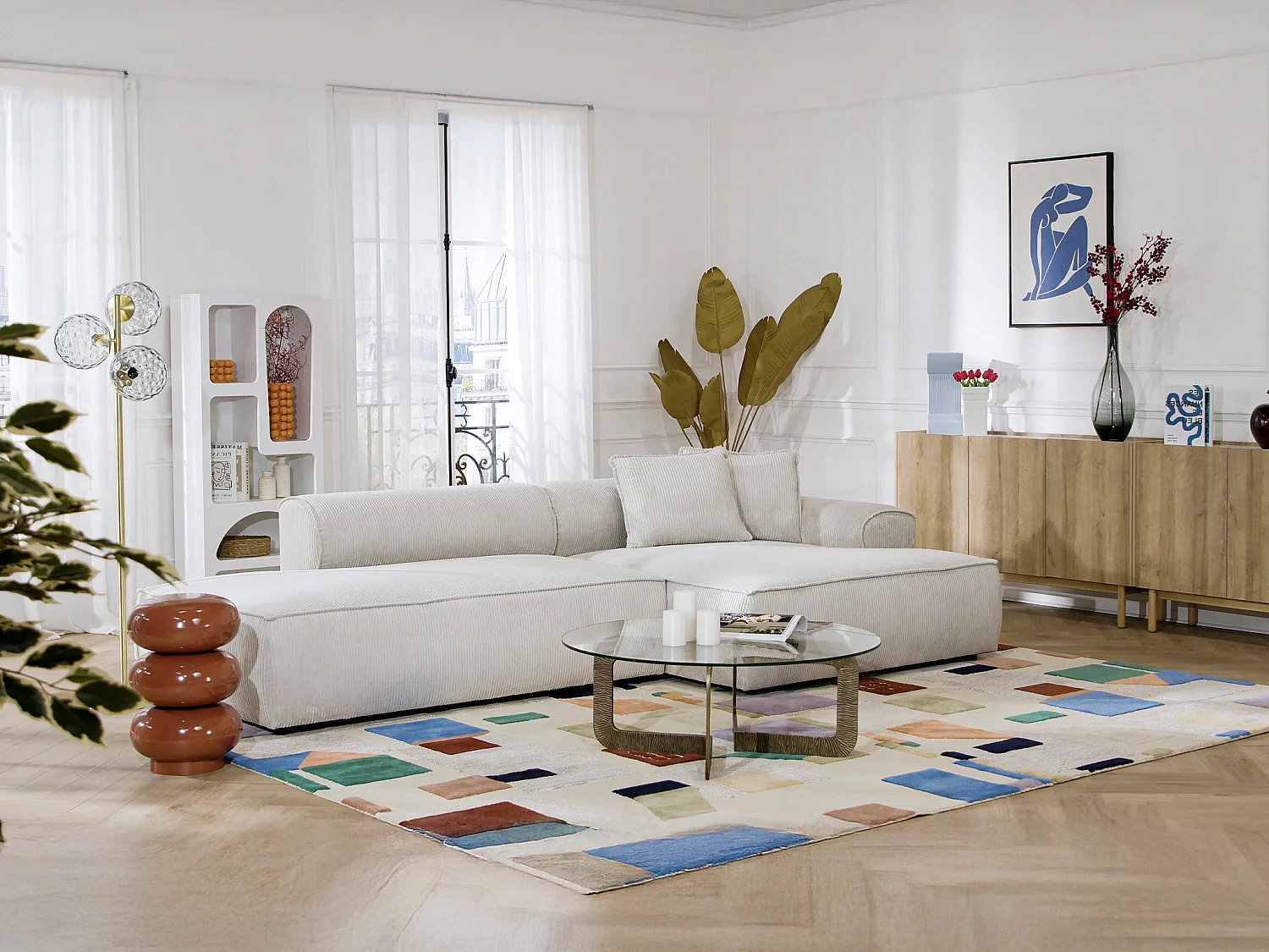 Table d'appoint en métal - Terracotta - SANIYA