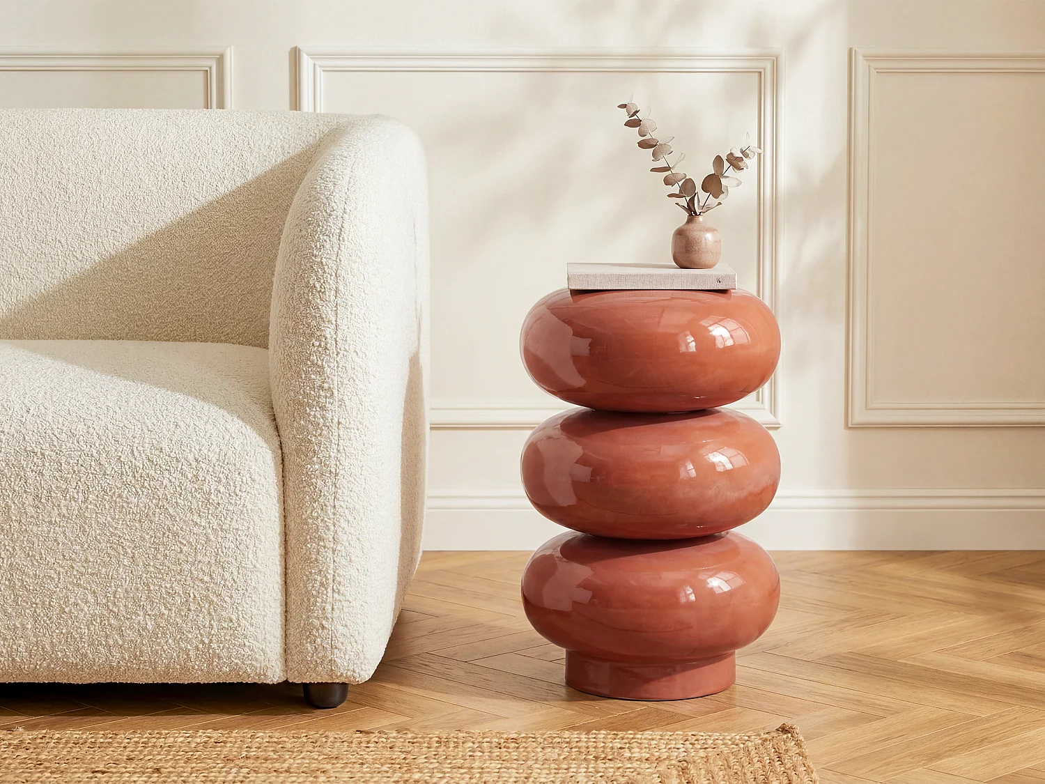 Metal side table - Terracotta - SANIYA