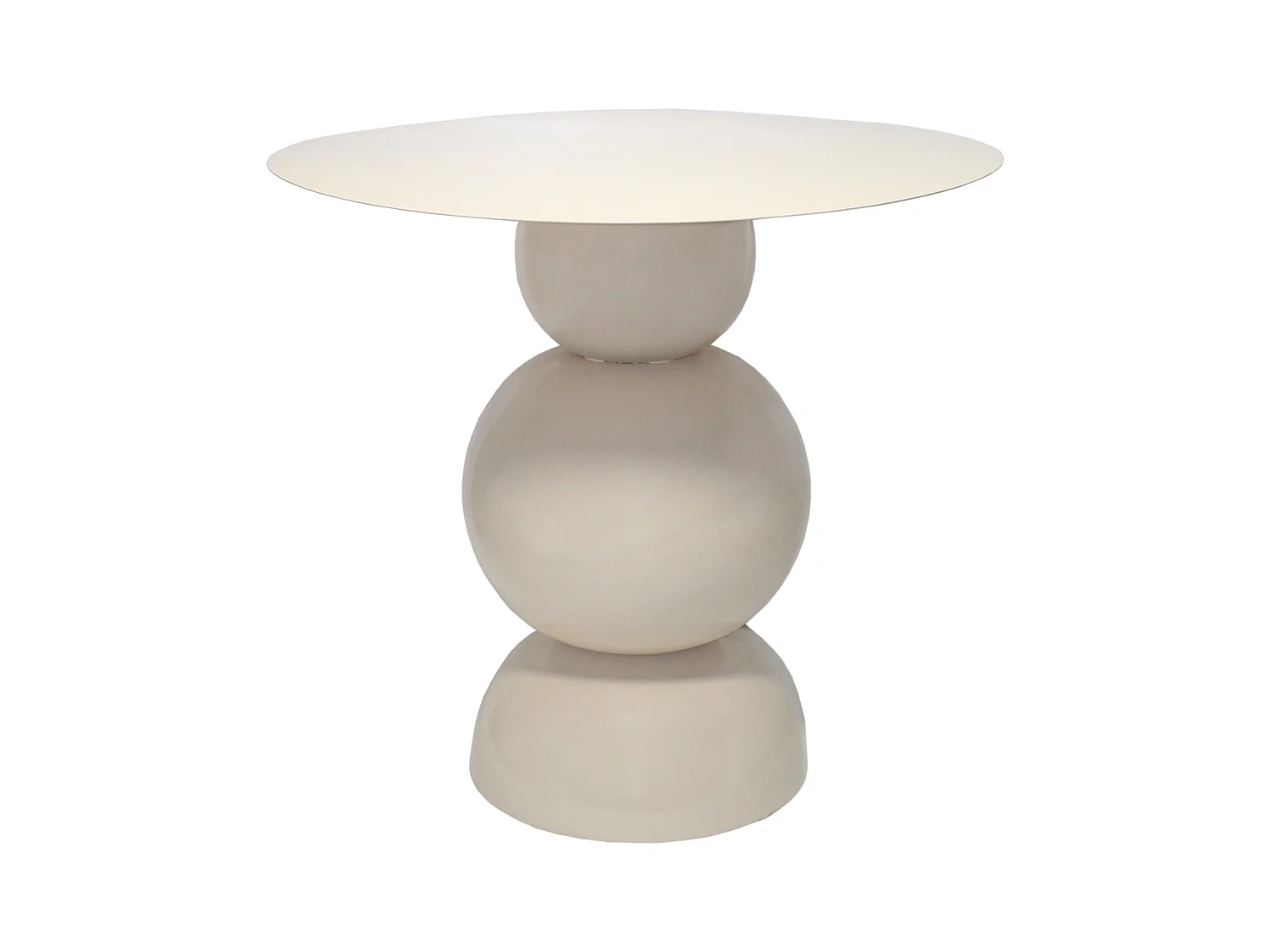 Table d'appoint en métal - Crème - JESINA