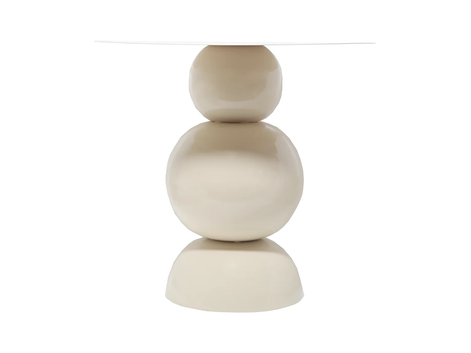 Table d'appoint en métal - Crème - JESINA