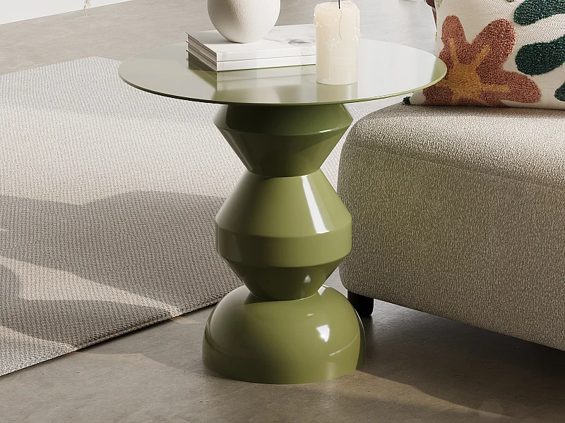 Beistelltisch aus Metall - Khaki - SUPITA