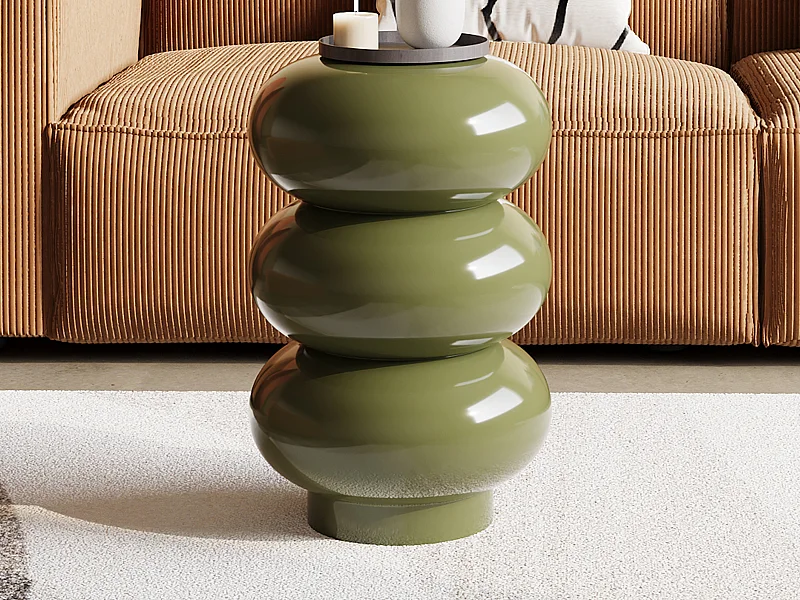 Sidebord i metall - Khaki - SANIYA