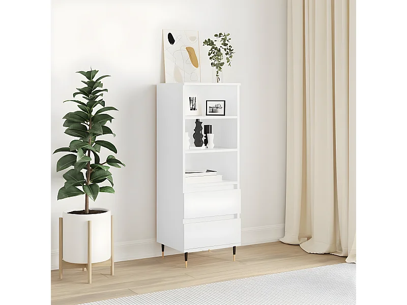 Credenza alta Bianca 40x36x110 cm MDF