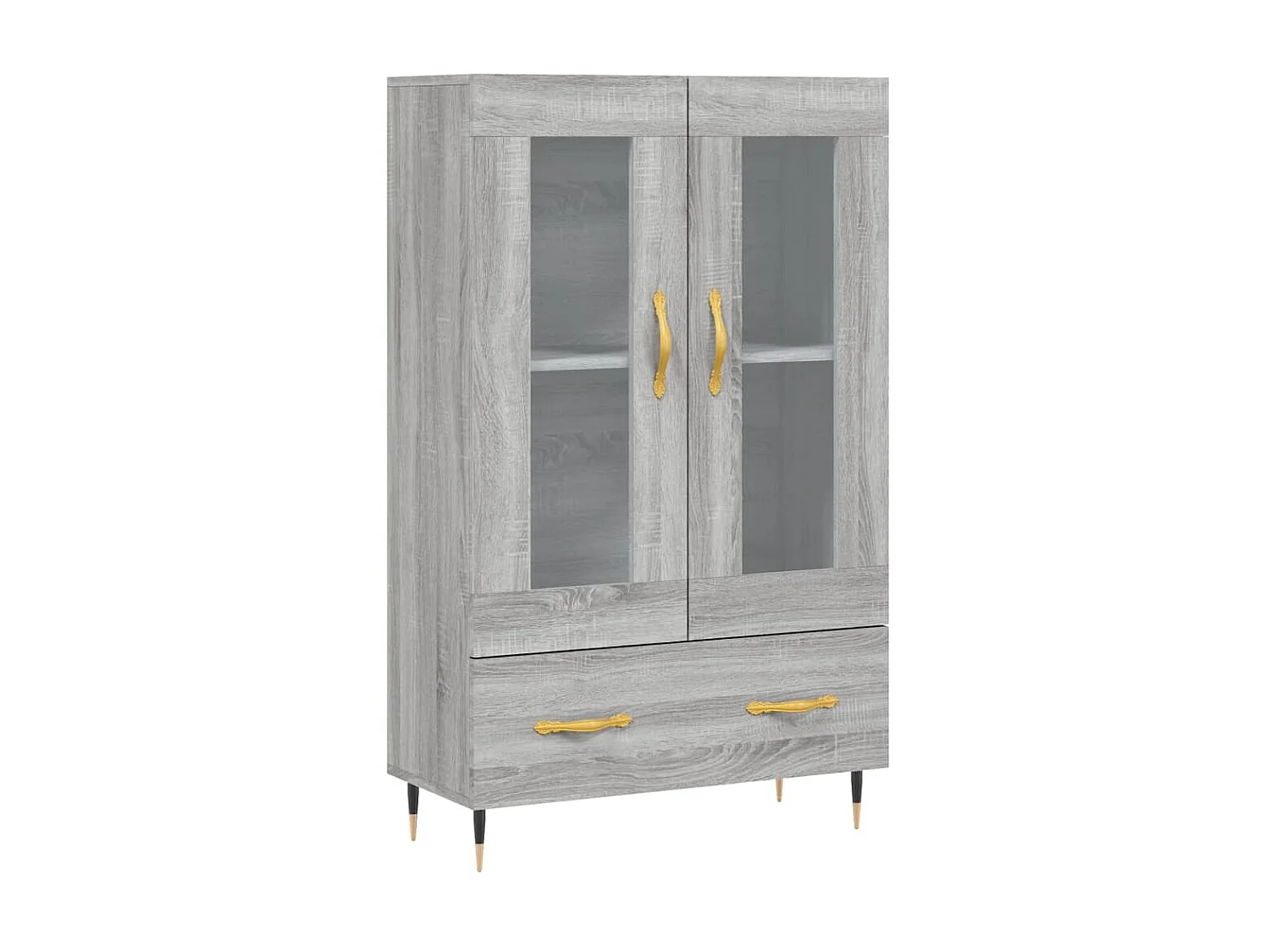 Buffet haut sonoma gris 69,5x31x115 cm bois d'ingénierie