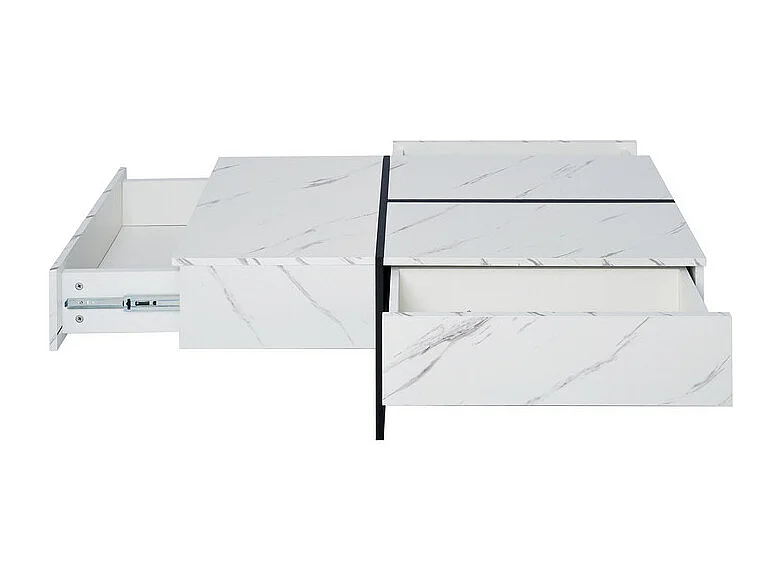 Mesa de centro - con sistema de iluminación LED controlado por aplicación - Blanco