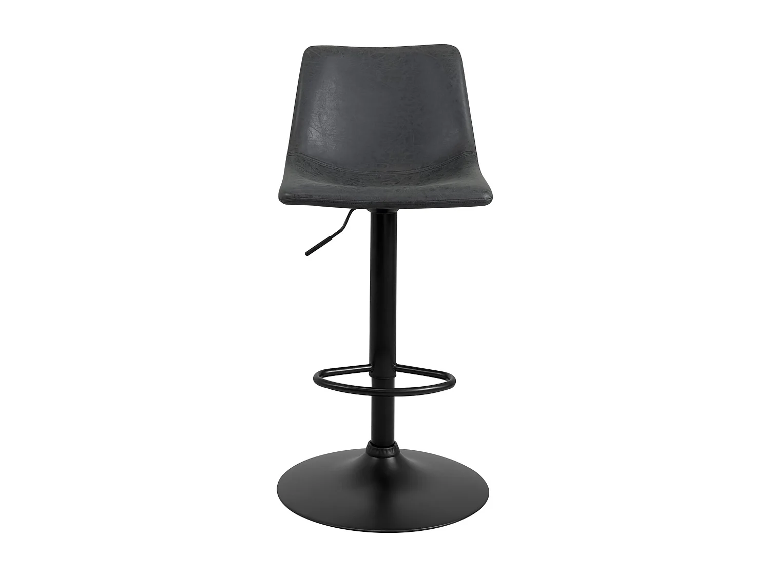 Lot 2 tabourets de bar industriels simili cuir effet vintage pivotant hauteur réglable HELIO