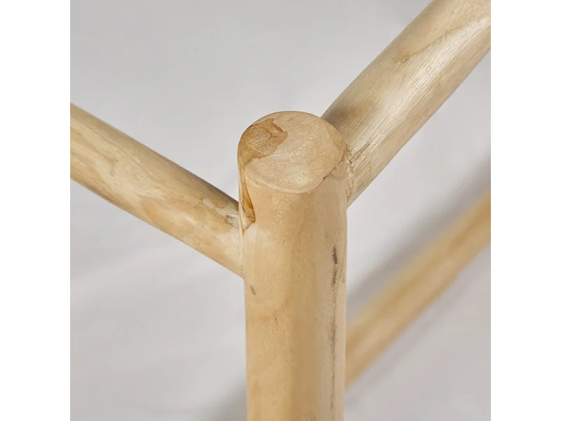 Porte serviettes double en bois de teck massif L. 90 cm - MARIANO