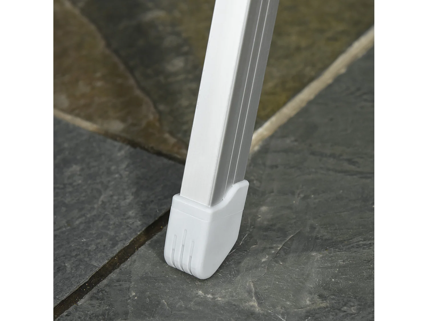 Lot de 2 chaises de jardin pliantes dossier haut inclinable multipositions accoudoirs tétière alu. oxford déperlant gris