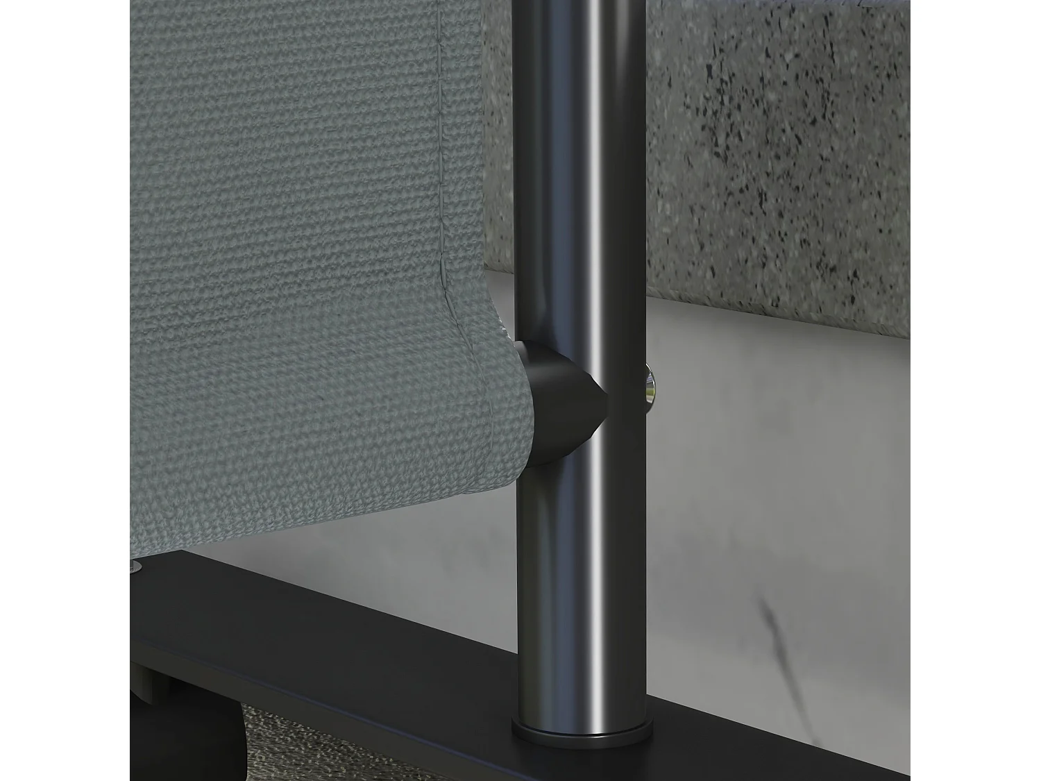 Panneau brise-vue paravent extérieur sur roulettes - autoportant - dim. 183L x 30l x 181H cm - gris