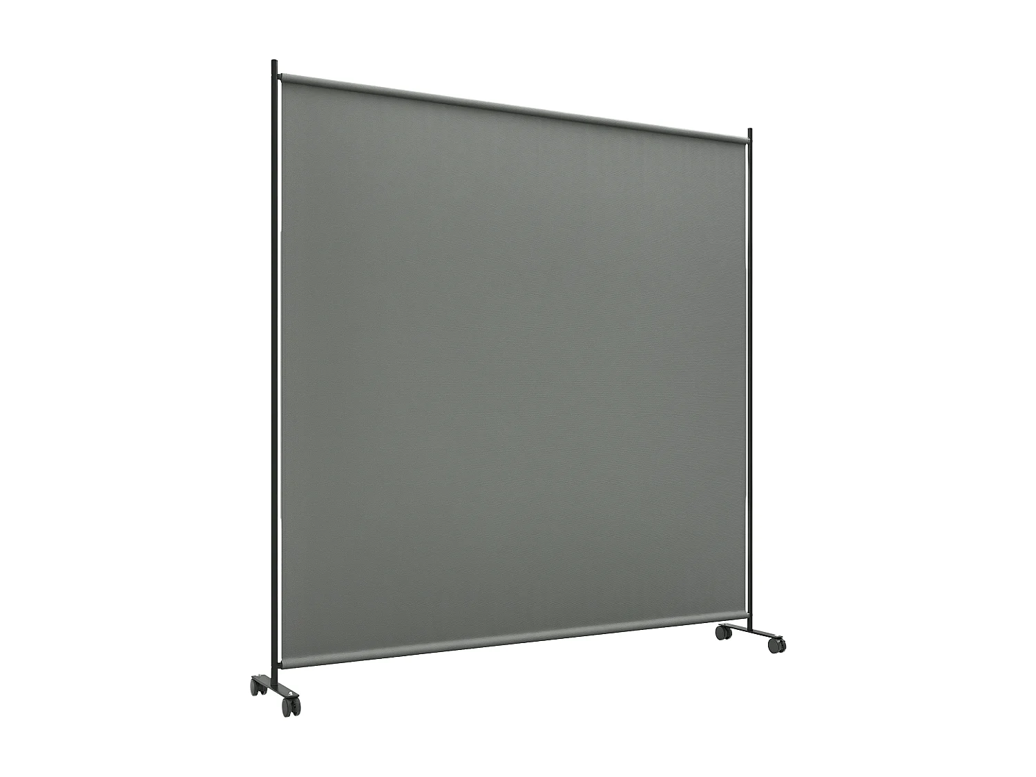 Panneau brise-vue paravent extérieur sur roulettes - autoportant - dim. 183L x 30l x 181H cm - gris