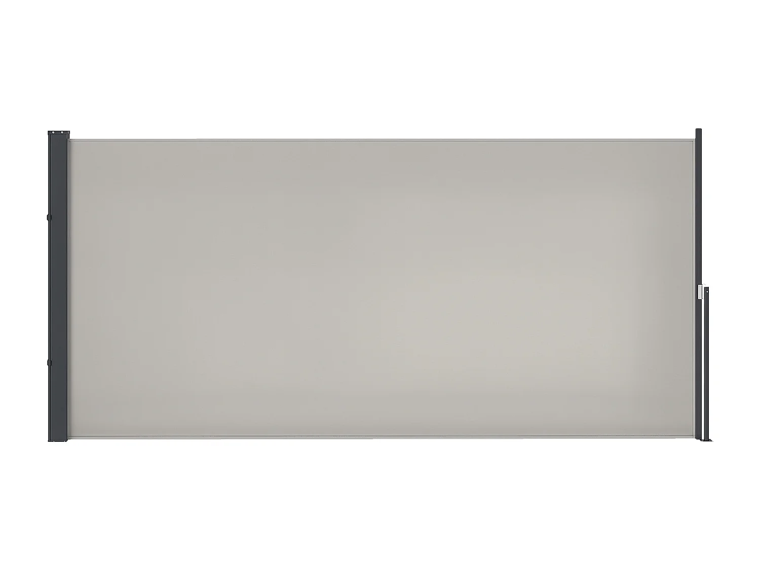 Store latéral brise-vue paravent rétractable dim. 3L x 1,40H m gris