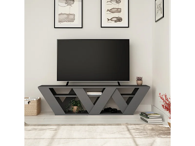 Design-TV-Schrank in Grau-Anthrazit 158 cm NOLI