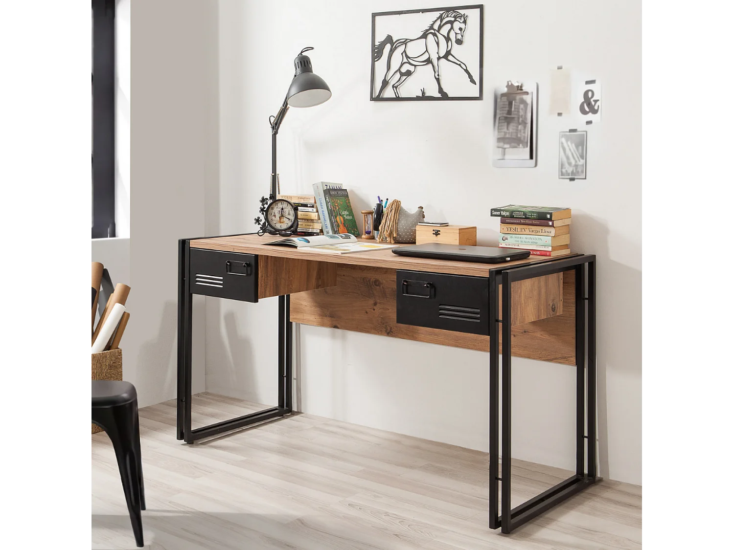 Bureau industriel avec tiroirs SKIRV