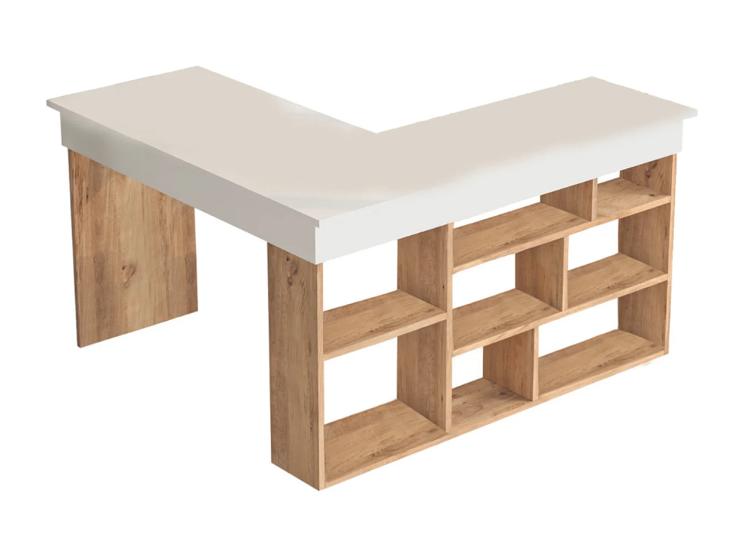 Bureau d'angle design avec étagères TYO