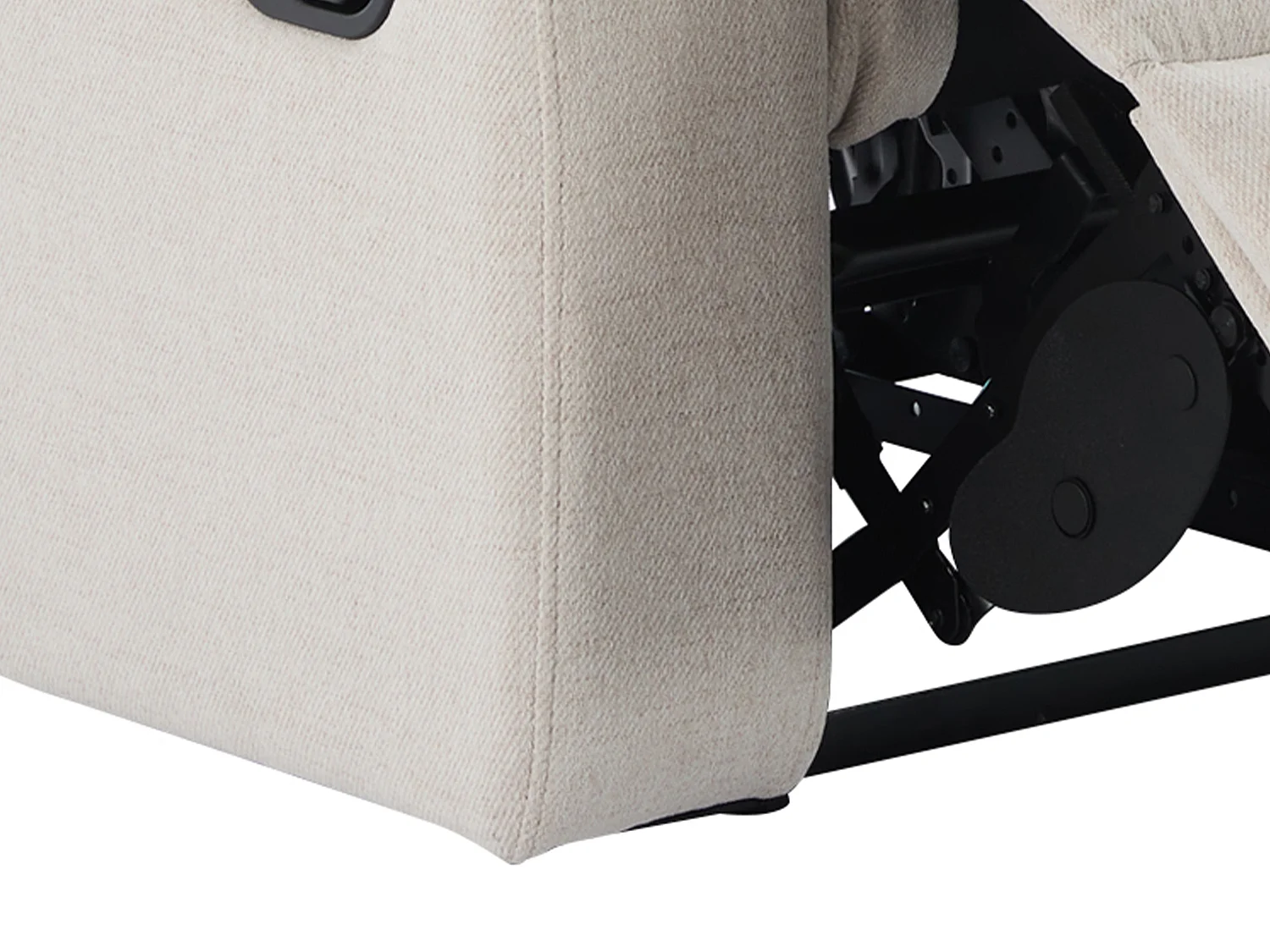 Canapé 3 places relax en tissu chiné beige LANA