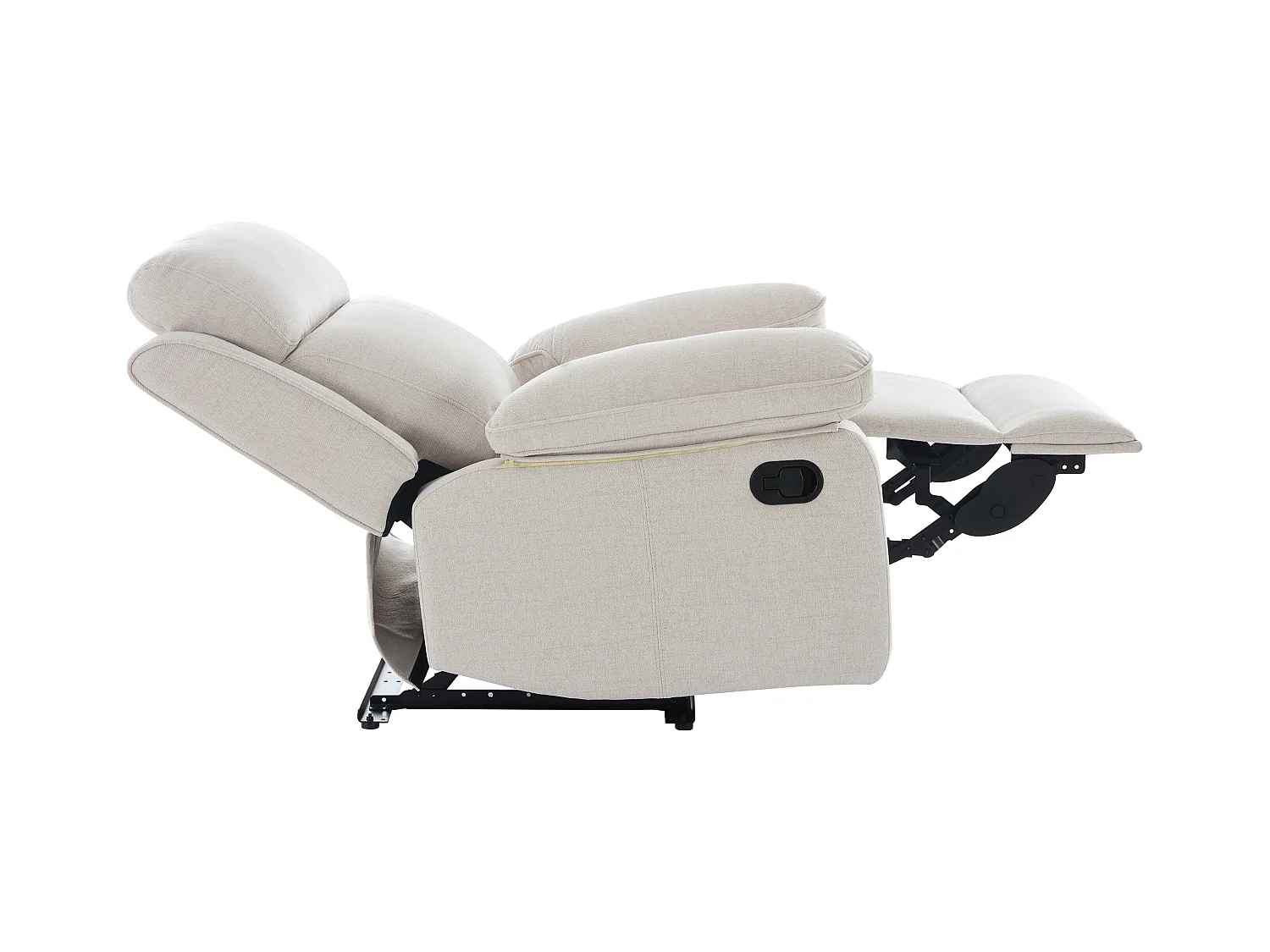 Sillón relax de tela beige LANA