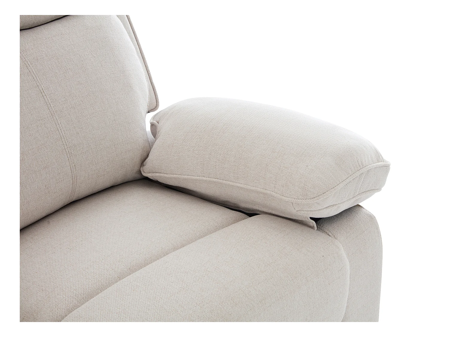 Sillón relax de tela beige LANA