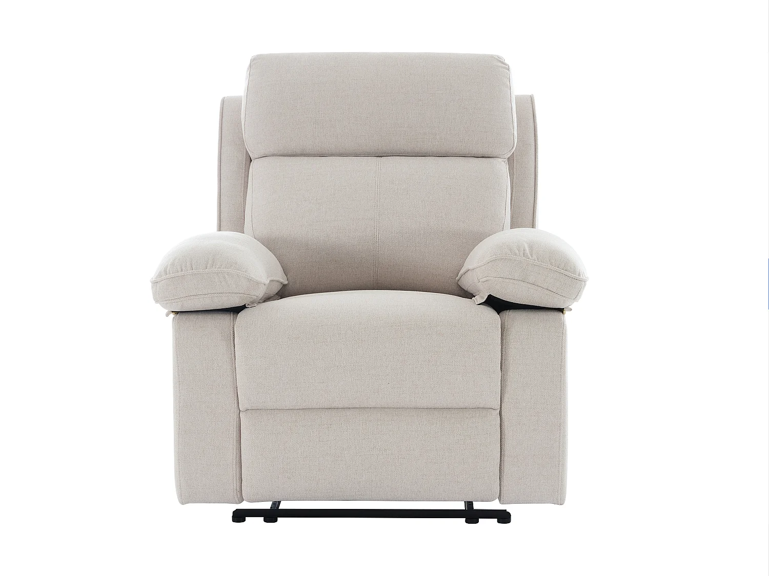 Fauteuil relax en tissu chiné beige LANA