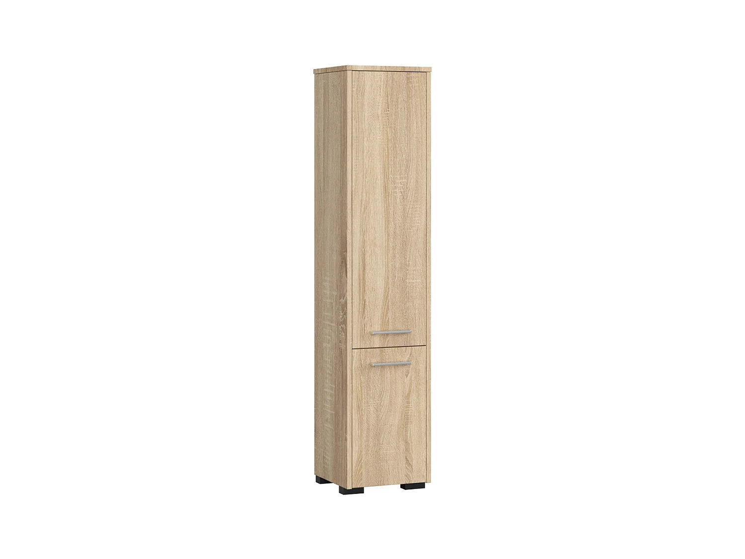 Colonne salle de bains AKORD FIN Chêne Sonoma 30 cm 2 portes façade Chêne Sonoma 5 étagères 30x30x140 cm