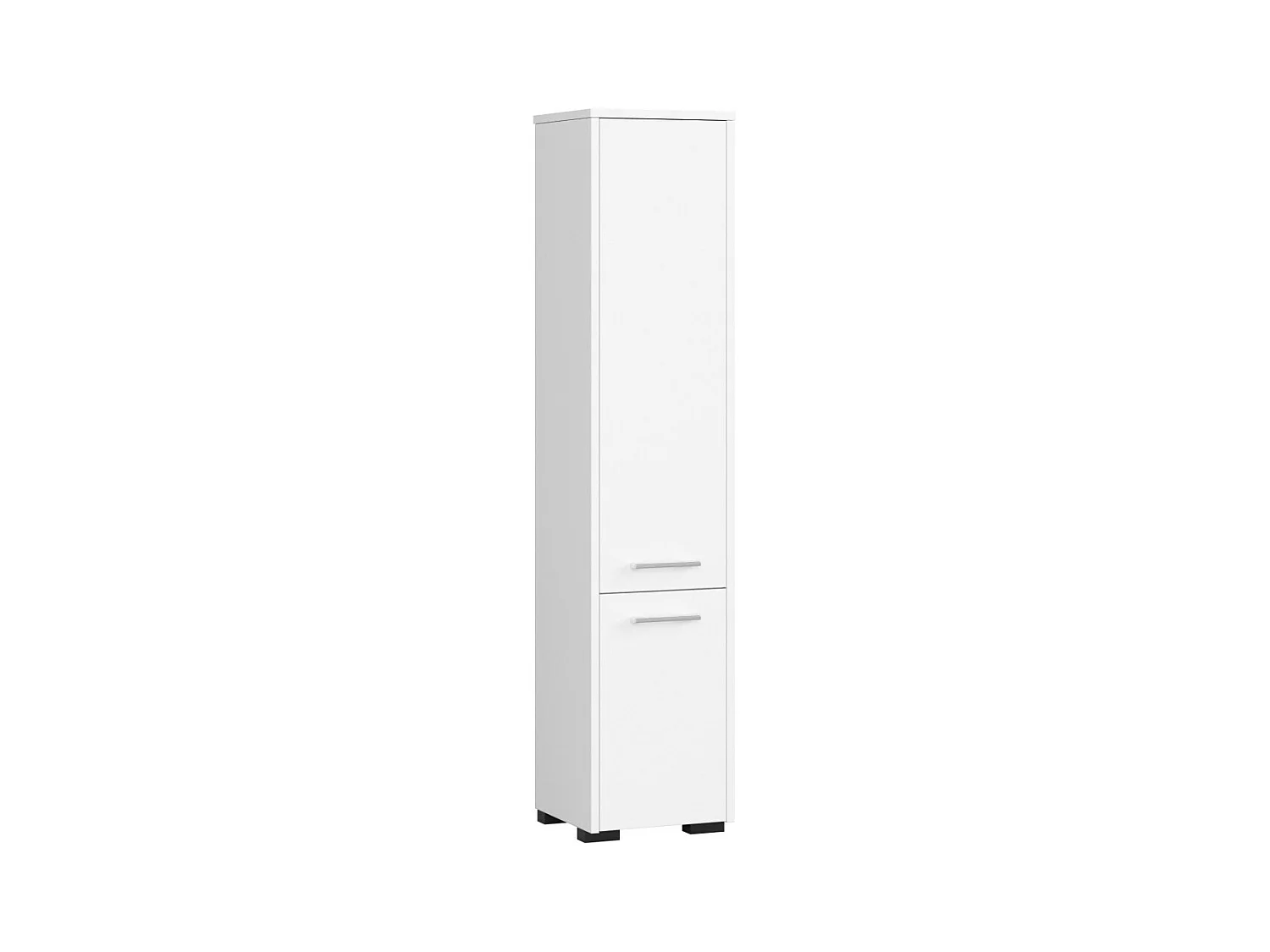 Columna de baño AKORD FIN Blanco 30 cm 2 puertas frente en color Blanco 5 estantes 30x30x140 cm