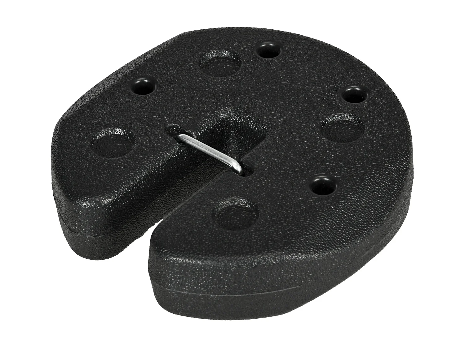 Lot de 4 poids de lestage pour tonnelle barnum tente dim. Ø 22 x 5,5H cm HDPE noir