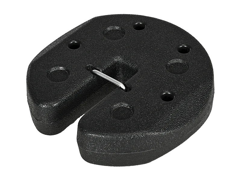 Lot de 4 poids de lestage pour tonnelle barnum tente dim. Ø 22 x 5,5H cm HDPE noir