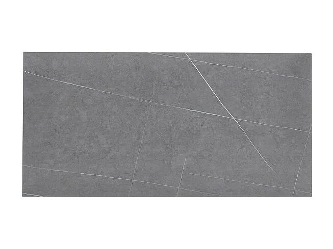 Table à manger 8 personnes collection ATHENA. Longueur 180cm avec plateau de 12mm en pierre grise effet ciment